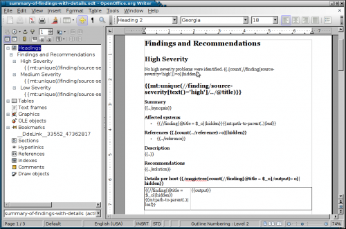 MagicTree Report Template